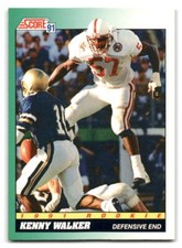 Kenny Walker 1991 Score #317 Nebraska Cornhuskers FOOTBALL