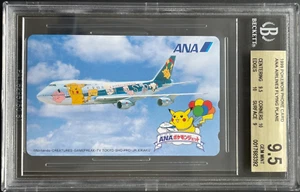 Tarjeta telefónica Pokémon Ana Airline Pikachu Flying Plane Japón 1999 BGS gema como nueva 9,5 - Imagen 1 de 2