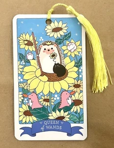 Queen of Wands - Kawaii Tarot Bookmark Card - Courage, Confidence & Independence - Picture 1 of 6