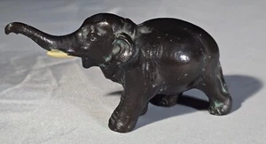 Antique Japanese Meiji Style Bronze Patinated Elephant Figurine - Picture 1 of 5