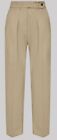 $255 Marella Women's Beige High-Rise Cropped Pants Size 8