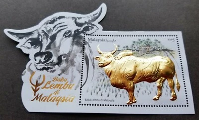 Malasia Año del Buey Razas de Ganado 2021 Vaca Lunar (ms) MNH *extraño *oro *inusual Foto 1 de 4