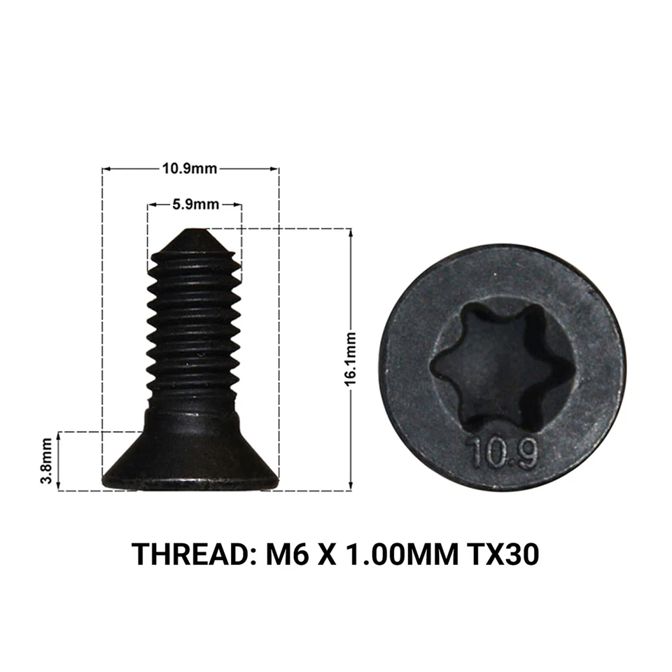 2X TORNILLOS DE RETENCIÓN DE DISCO DE FRENO DELANTERO SE ADAPTA A: VOLVO S90 V90 MK2 2016- DRS1667BU Foto 1 de 1