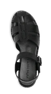 Freda Salvador Sera Fisherman Sandals Size 8.5 Black Made In SPAIN - Picture 1 of 11
