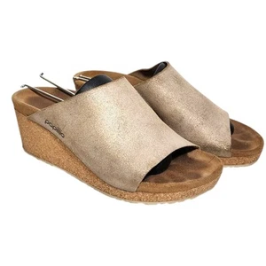 Birkenstock Damen Papillio Rose Gold Namica Kork Keilabsatz Pantolette Größe 39 EU 8-9 US - Bild 1 von 13
