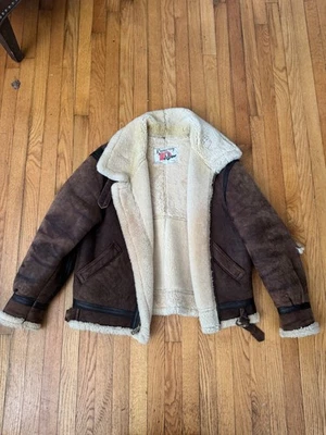 Vintage Runway by Tanco flight jacket vintage bomber sherpa (made USA) Size 46  - Image 1 of 4