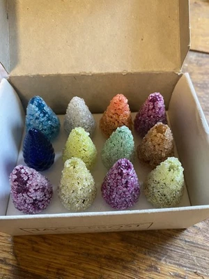 Christmas Glass Light Bulbs Vintage Working 20V Mazda Jack Frost Sugar x 12 - Image 1 of 4