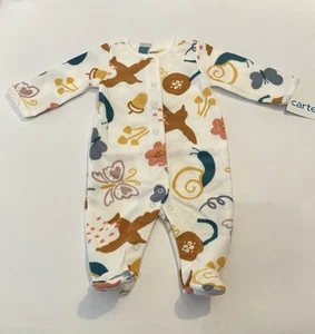 Carters Newborn Baby Girl Footed Pajamas Fleece Sleep N Play Cute Butterfly Pjs - Picture 1 of 3