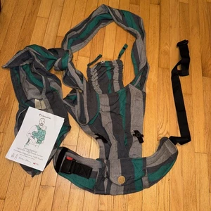 LennyLamb Lenny Hybrid Adjustable Half Buckle Carrier ( 7lbs-44lbs ) Gray/Teal - Picture 1 of 5