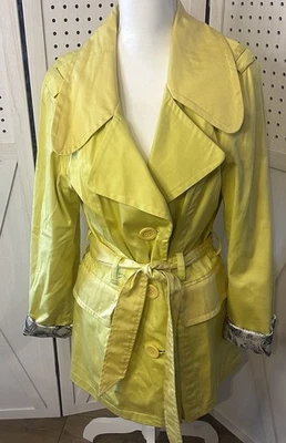 Donna Karan Trench Coat Yellow Size Xl - Image 1 of 4