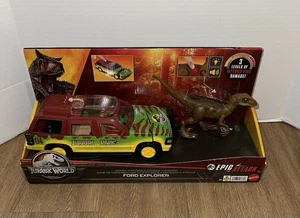 Jurassic Park World Crash 'N Attack Ford Explorer mit Velociraptor Epic Attack - Bild 1 von 4