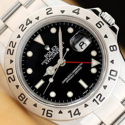 2005 Papier Rolex Explorer II 16570T No Löcher Stahl Auster Automatisch Schwarz - Bild 1 von 4