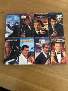 James Bond 007 VHS Tapes Collection - Lot Of 8 - Paper Sleeve - Good Condition! - Picture 1 of 19