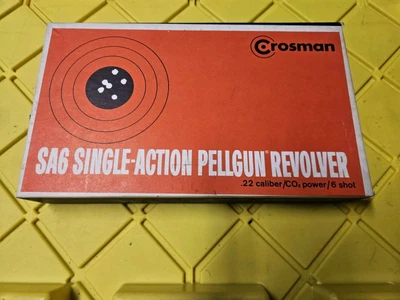 Pistola de pellets original Crosman SA6 .22 SA 6 CAJA DE ACCIÓN ÚNICA Pellgun Foto 1 de 4