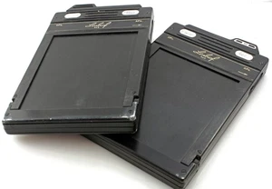 Linhof 4x5 / 5x4 Double Dark Slides X 2 - Large Format Sheet Film Holder - Picture 1 of 2