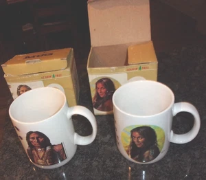 NATIVE AMERICAN - SET OF MUGS - LEANIN' TREE - RODRIGUEZ ART - VINTAGE - Picture 1 of 8