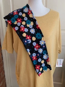 LuLaRoe Outfit Small Irma Tunic Heather Yellow & TC Black Red Floral Leggings - Picture 1 of 6