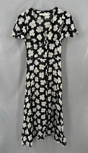 Christy Dawn kleines Kleid Noir Daisy schwarz Blumen durchsichtig Knopfleiste USA - Bild 1 von 7