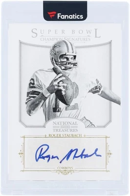 亲笔签名罗杰·斯塔巴赫牛仔橄榄球卡物品 #14386940 正品证书 — 第 1/2 张图片