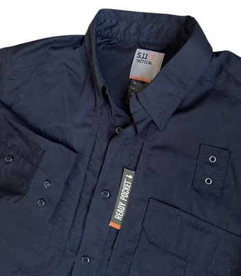 NWT 5.11 Tactical Shirt Mens XL Black Long Sleeve Gorpcore Button Up 511 - Image 1 of 4