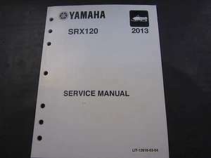 Yamaha OEM Shop Service Manual For 2013 SRX 120 Models Excellent - Picture 1 of 3
