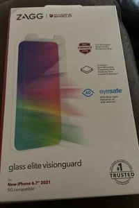 ZAGG invisibleShield Glass Elite Visionguard iPhone 6.7” 2021 Screen Protector - Zdjęcie 1 z 7