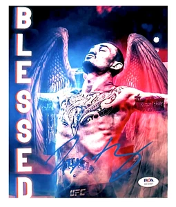 UFC MAX HOLLOWAY SIGNED 8X10 AUTOGRAPHED PHOTO WITH PROOF AND PSA COA 4 - Picture 1 of 3