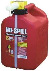 No-Spill 1405 Gas Can, 2.5 Gal, 13-1/2 In H, Plastic, Red - Picture 1 of 1