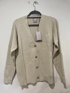 NWT Kith Gemma Long Sleeve V-Neck Ribbed Sweater Cardigan Waffle Women XS, S, M - Picture 1 of 3
