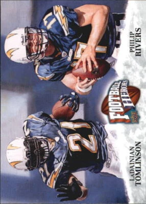 2009 Upper Deck Heroes #480 LaDainian Tomlinson Philip Rivers - NM-MT - Image 1 of 2