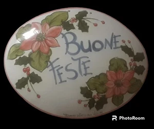 Ceramica di Vietri TARGA OVALE FUORIPORTA Per Natale In Ceramica , MISURA 30 CM - Foto 1 di 5