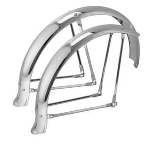 20" OG Lowrider Classic Bike Flared Adjustable Fender Set Chrome Bicycle fender - Picture 1 of 1