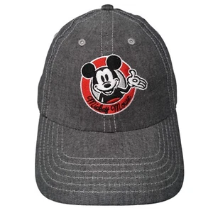 Mickey Mouse Slideback Hat Gray One Size Adjustable Disney 6 Panel - Picture 1 of 8