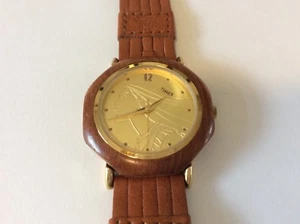 Neue Disney Pocahontas Uhr Holzgehäuse Lederband. - Bild 1 von 9