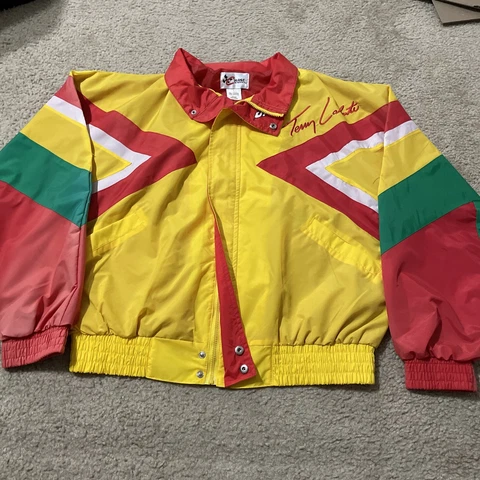 Vintage 90s Terry Labonte Kelloggs CORN FLAKES Racing Chase NASCAR Jacket Large Cover