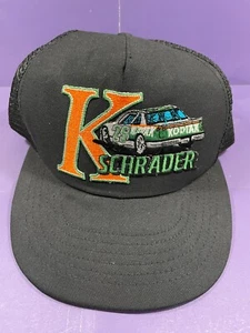 Kenny Schrader Vintage 80s 90s Kodiak #25 Baseball Cap Hat SnapBack NASCAR USA - Picture 1 of 4
