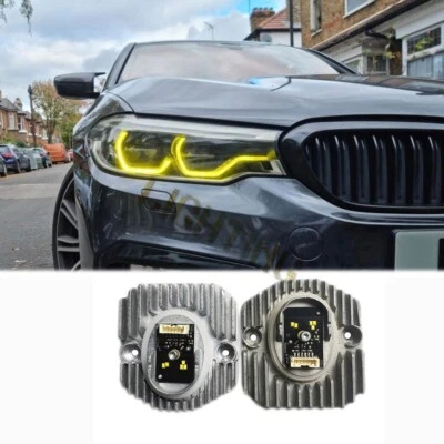 Lemon Yellow Angel Eyes DRL LED Adaptive Module For 2018 BMW G30 31 530i 540I M5 - Image 1 of 4