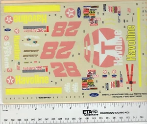 Ernie Irvan’s #28 Havoline Ford Monogram 1/24 Plastic Model Decal Not a Kit NOS - Picture 1 of 1