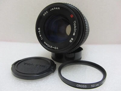 Tokina SD 70-210mm 1:4-5.6 Φ52 Macro Lens Canon FD Mount, Caps & Cross Filter - Image 1 of 4