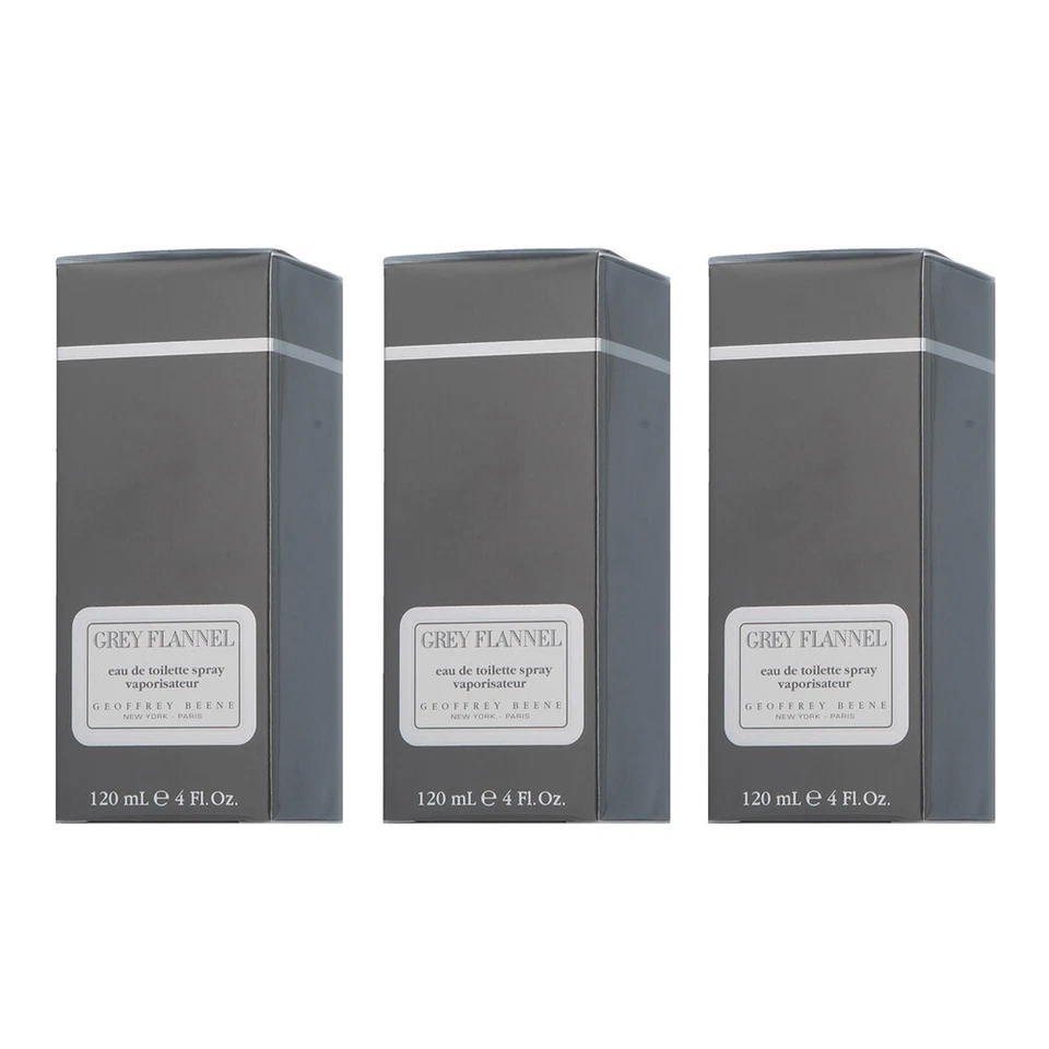 Geoffrey Beene Grey Flannel - EDT Eau de Toilette 120ml - 3x