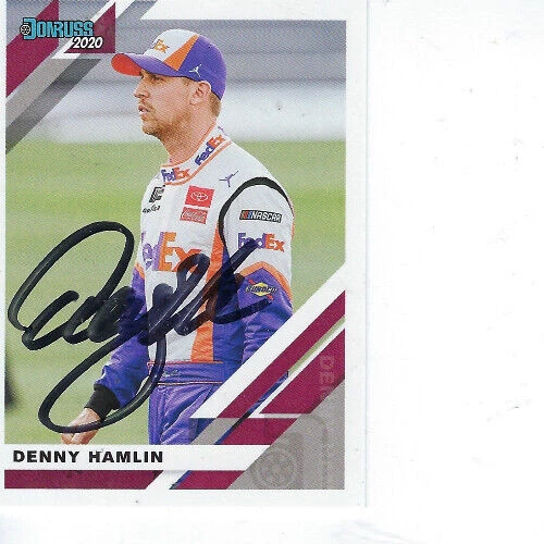 DENNY HAMLIN SIGNED 2020 PANINI DONRUSS RACING #35 - NASCAR - Image 1 of 1
