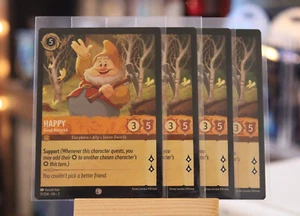 Disney Lorcana Play Set - Happy Good-Natured - 11/204 NM+ NON-Foil x4 Cards - Picture 1 of 1