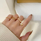 4pcs/set Silver Gold Geometric Knuckle Ring Open Punk Finger Rings Women Jewelry