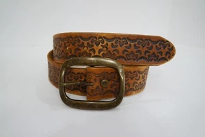 Will Leather Goods Cinturón Western Marrón Grano Completo Sillín Cuero Talla 30 XXS/XS - Imagen 1 de 17