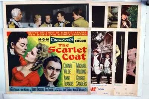 ORIGINAL LOBBY CARDS - THE SCARLET COAT - 1955 - set of 8 - Cornel Wilde, Mi... - Picture 1 of 1