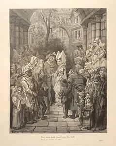 Ancient Mariner, Gustave Dore, 1884 engraving antique art print Plate 3 - Picture 1 of 1