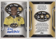 2016 Leaf US Army All-American Bowl Tour Silver /25 Justin Madubuike Auto
