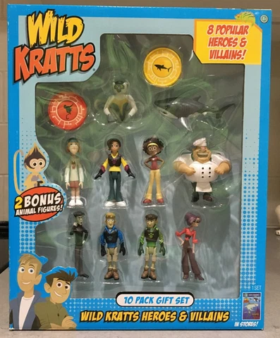 Wild Kratts Toys 10 Pack Gift Set Heroes & Villains - BRAND NEW + FREE SHIPPING Cover