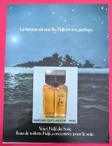 Publicité presse: Parfums GUY LAROCHE Paris Eau de toilette  Fidji du soir 1978 