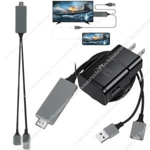 1080P HDMI Mirroring Cable Phone to TV HDTV Adapter Cord For iPhone iPad Android - Picture 1 of 12